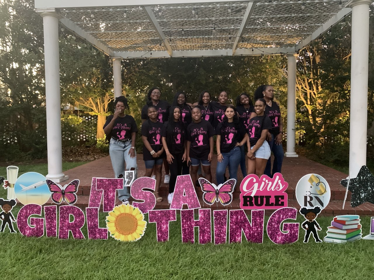 Group photo of girls at It's a Girl's Thing event