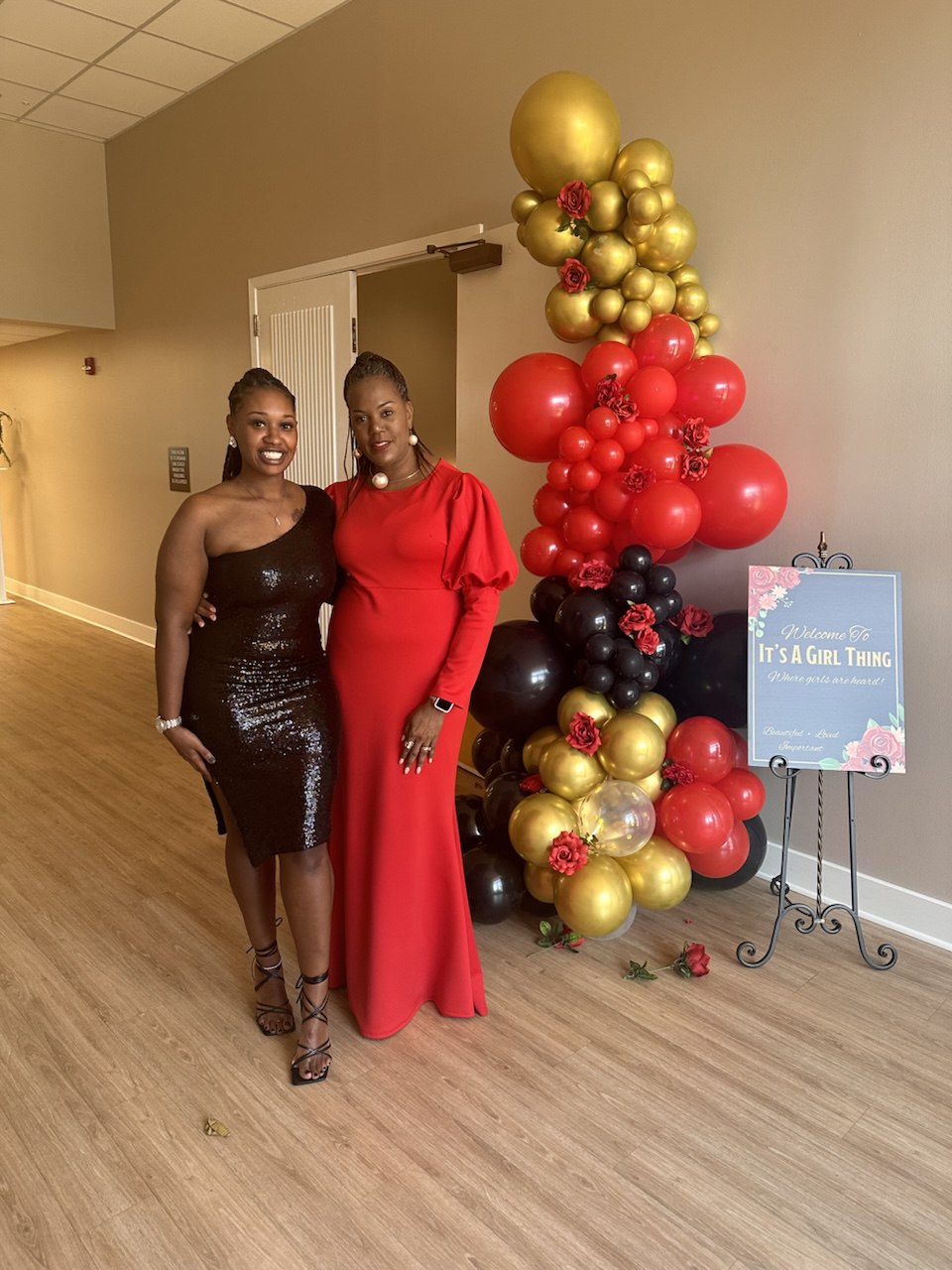 Sophia with her daughter at It's a Girl's Thing event