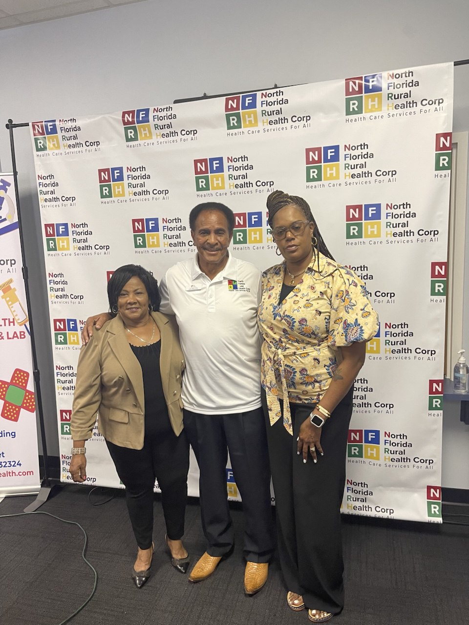 Sophia with healthcare partners at North Florida Rural Health Corp event